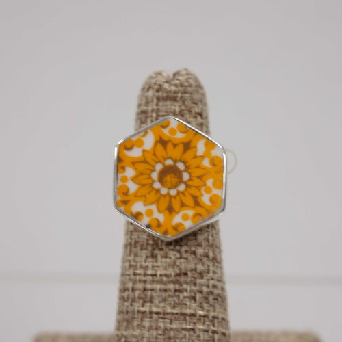 Size 5 Orangy Yellow Ring