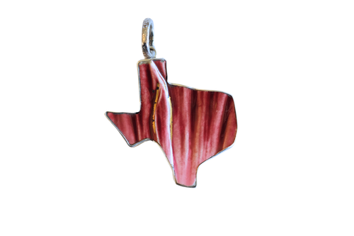 Texas Shape Majolica Pendant