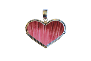 Textured Heart Shape Majolica Pendant