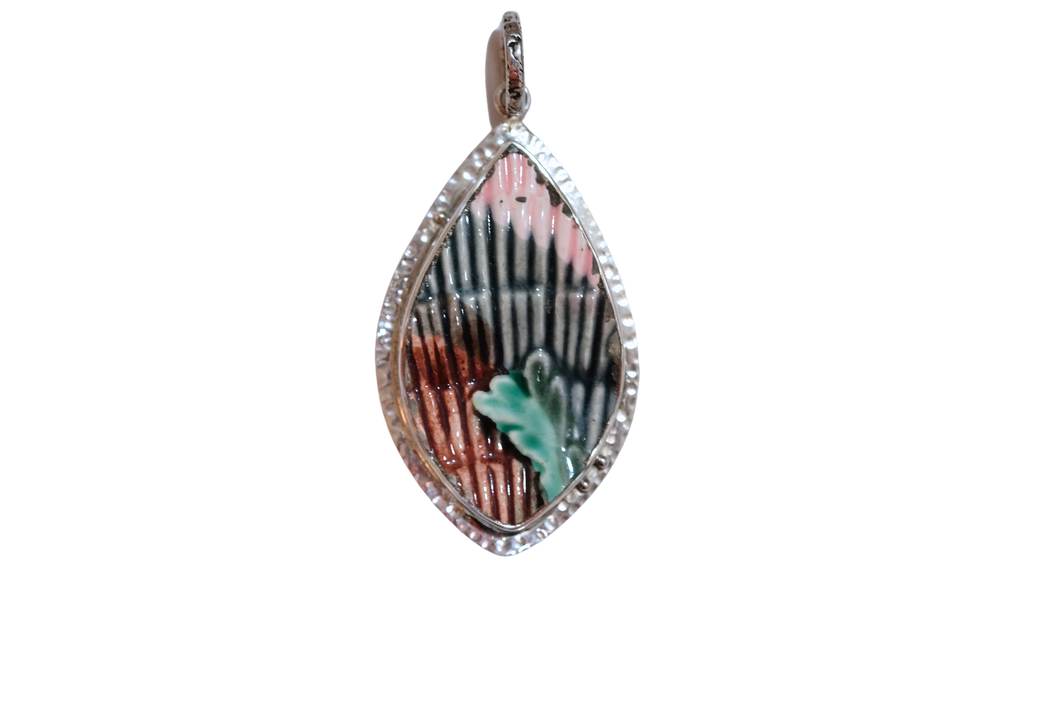 Textured Majolica Pendant