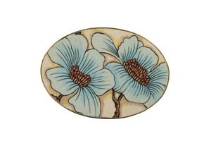 Turquoise floral buckle