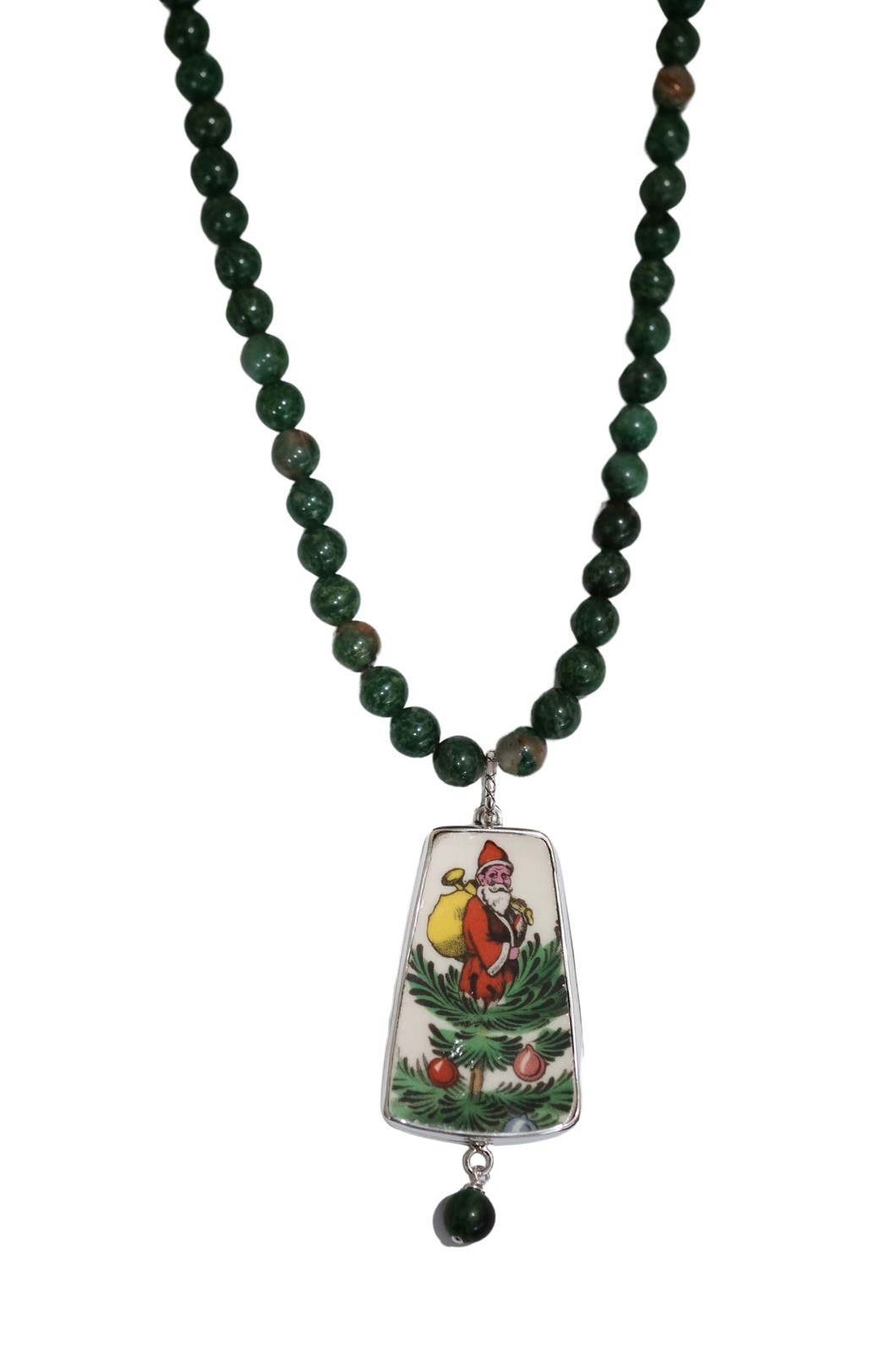 Vintage Spode Santa Necklace