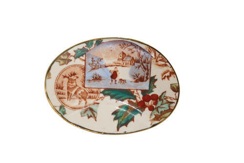 Wintery Holly Scene Buckle