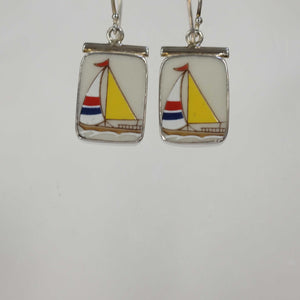 Yellow Sailboat Earrings